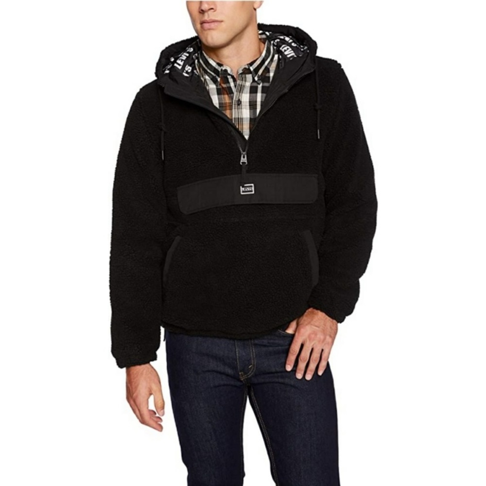 Levi's Sherpa Quarter Zip Popover Hoody Jacket